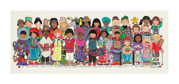 Love in the World, watercolor illustration by Teresa Walsh
