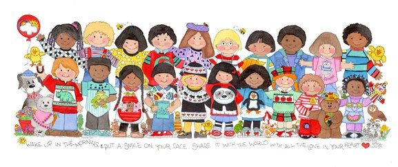 Wake Up With A Smile, watercolor illustration by Teresa Walsh