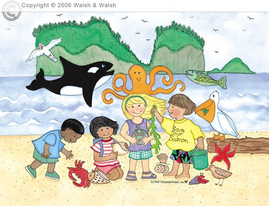July beach